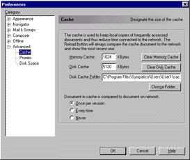 Cache Preferences